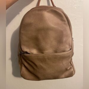 Tan Leather Backpack